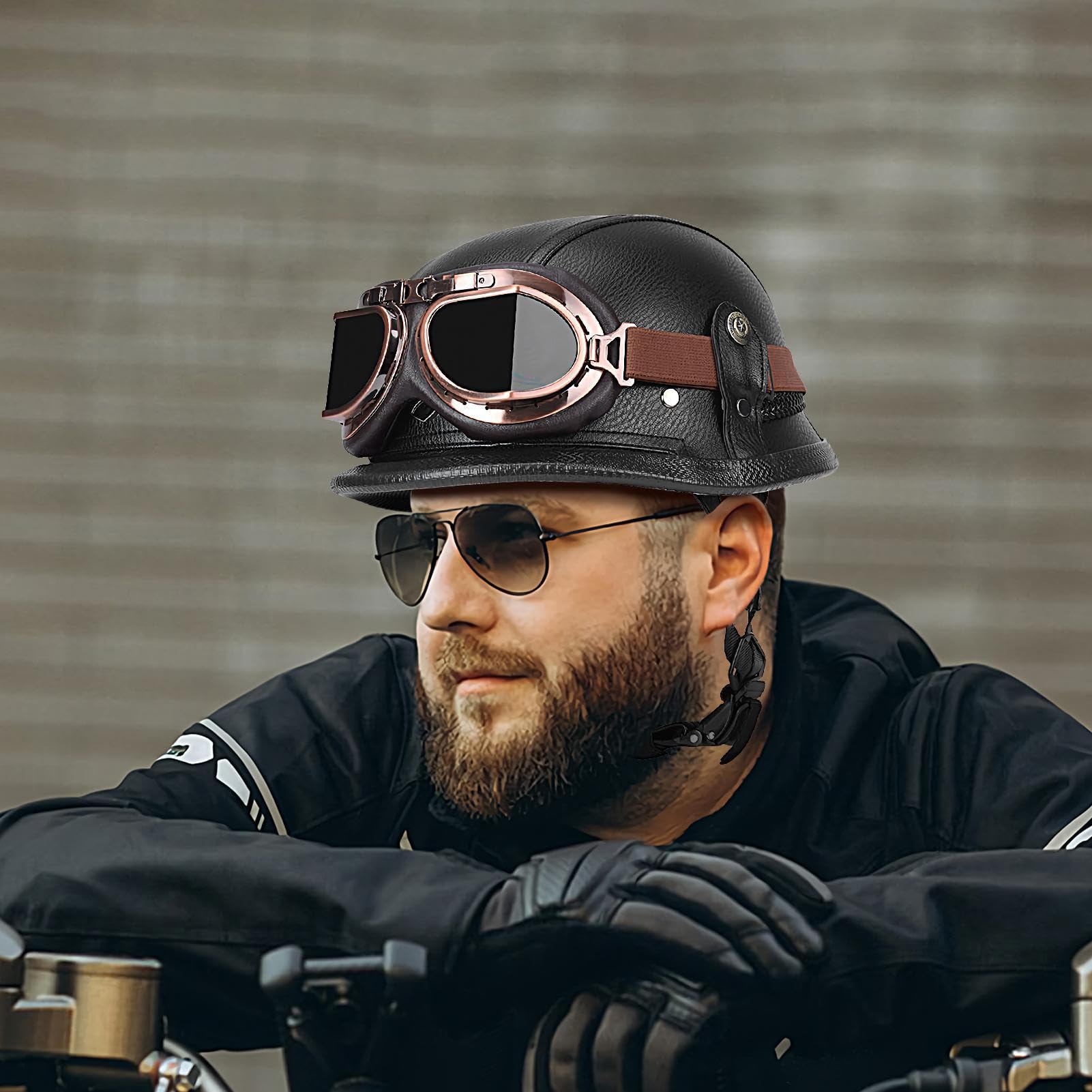 German Helmet Motorcycle Retro Protective Breathable Anti-Glare