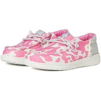 Hey Dude Kids Wendy Funk Cowgirl Bling (Toddler) Girls Shoes Pink Cow/Silver