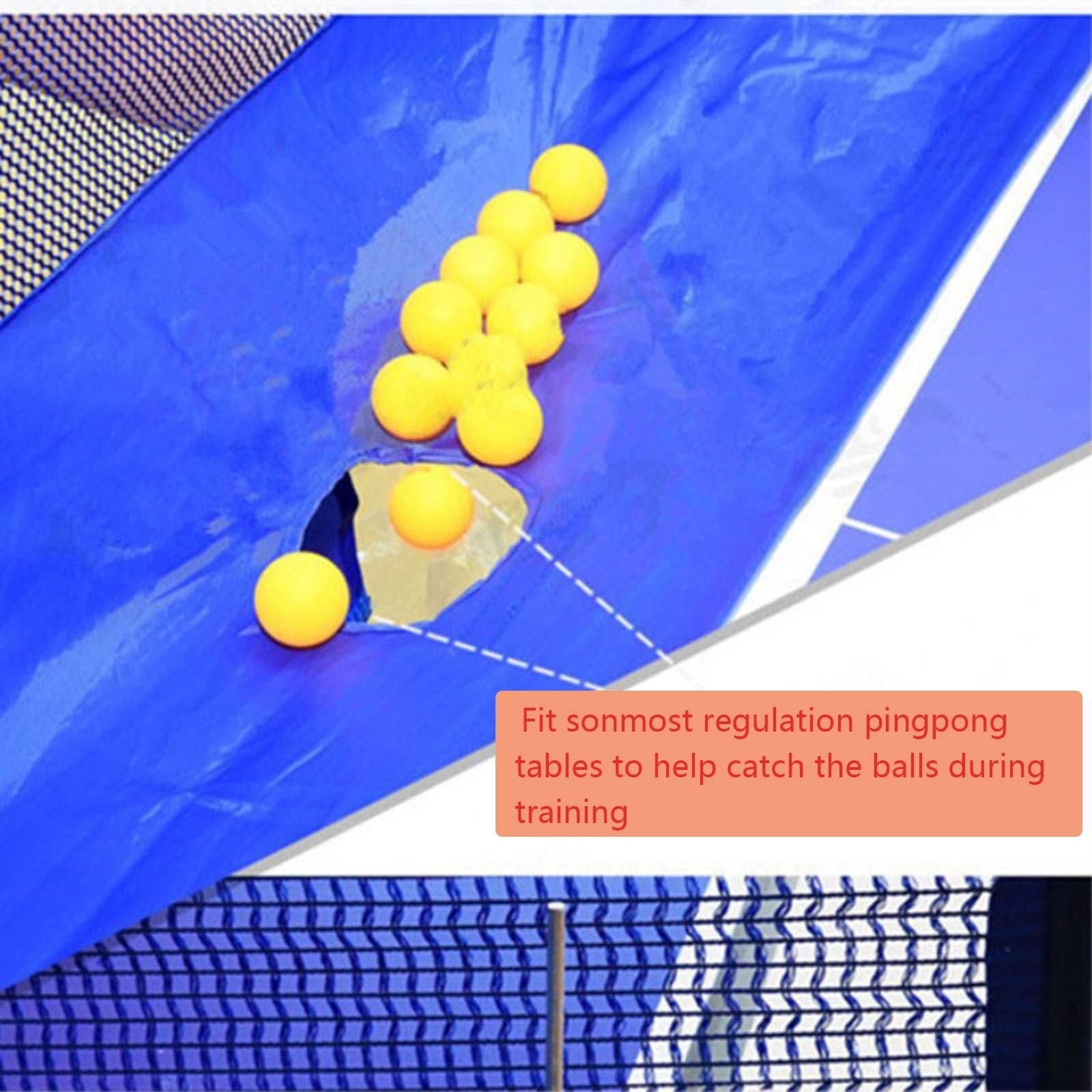Red móvil para atrapar Pelotas de Ping-Pong, Accesorios para Practicar Ping-Pong en Interiores y Exteriores, Herramienta de Entrenamiento para Adultos y niños.