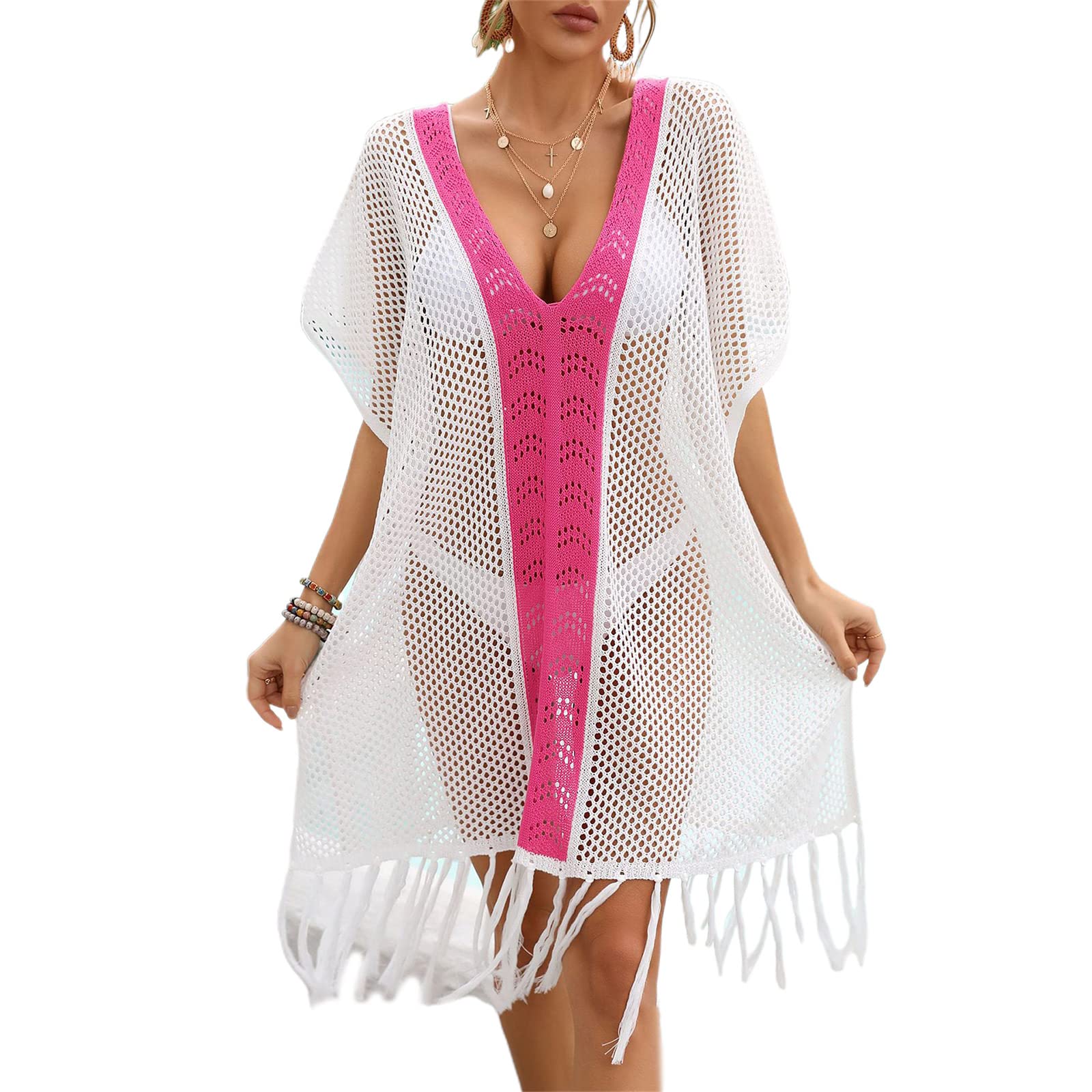 Vestito da spiaggia all'uncinetto costume da bagno copertura per costumi da bagno donna estate vestito uncinetto costumi da bagno tappezzeria per le donne
