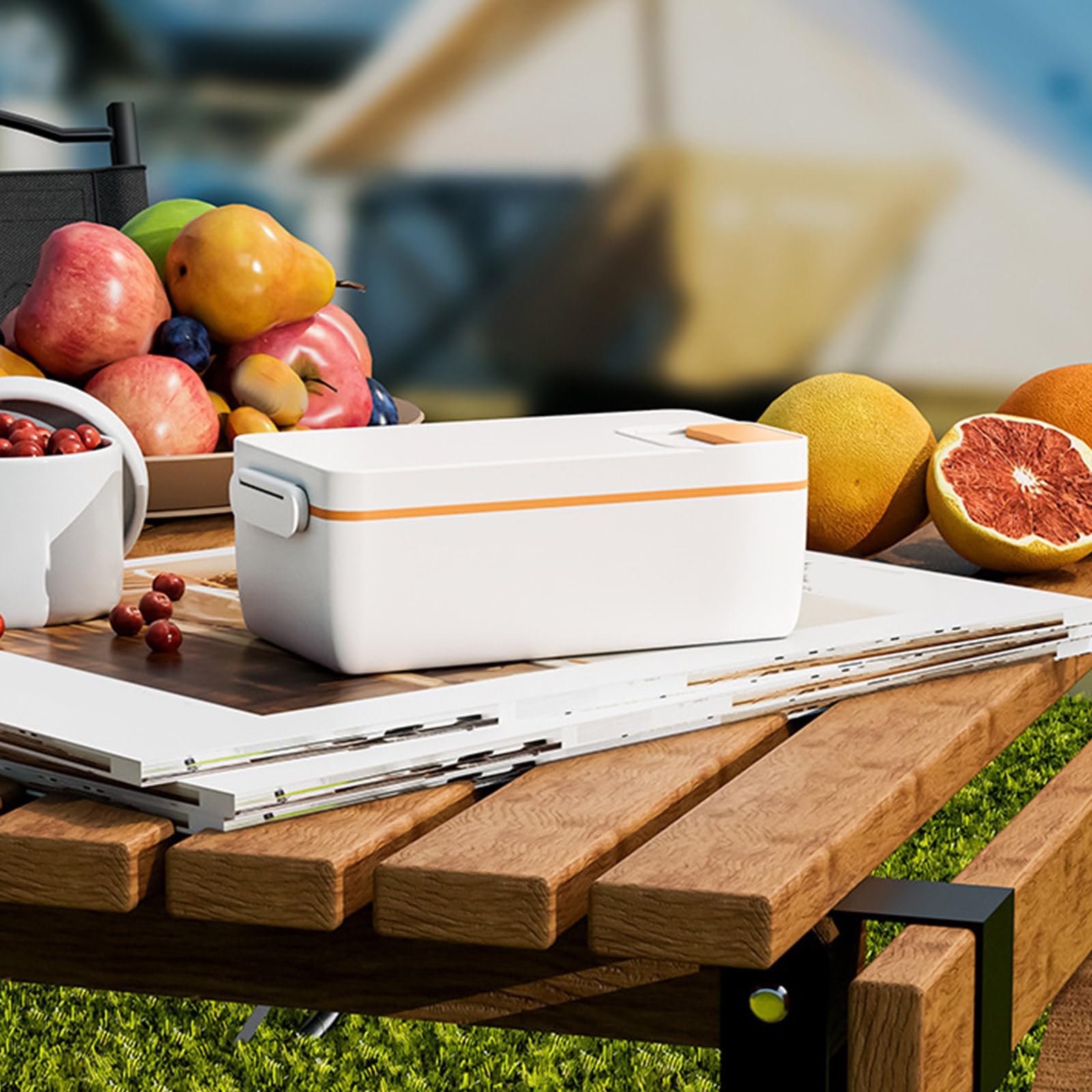 Multifuntional 3200mAh Lunch Case Warming Lunch Box 304Stainless Steel Food Box Adatto per Ufficio Lavoratore