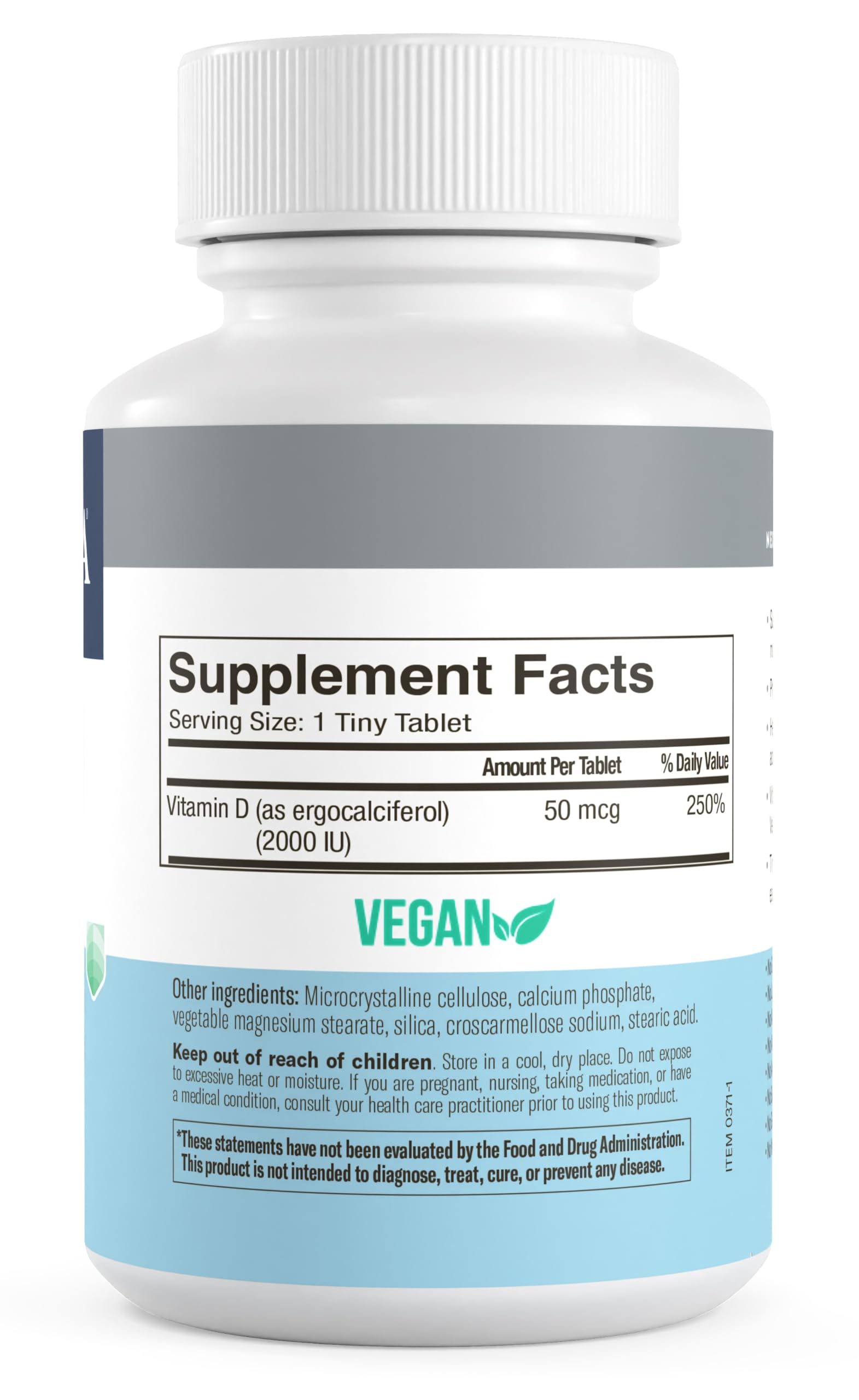 FREEDA Vitamin D2 2000 IU for Bone & Immune Support – Vegan, 100 Tablets — Amazon image 5
