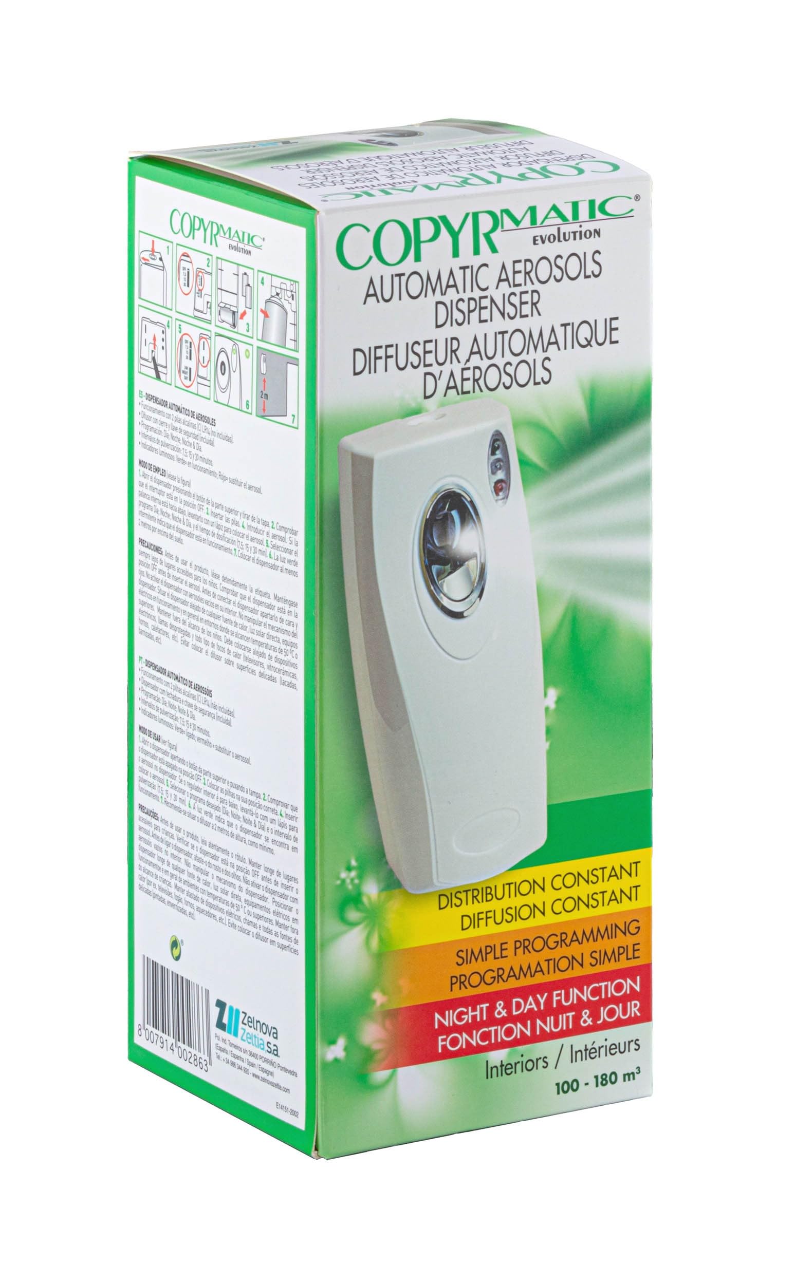 Lot de diffuseur automatique à piles avec 2 aérosols Fly Killer