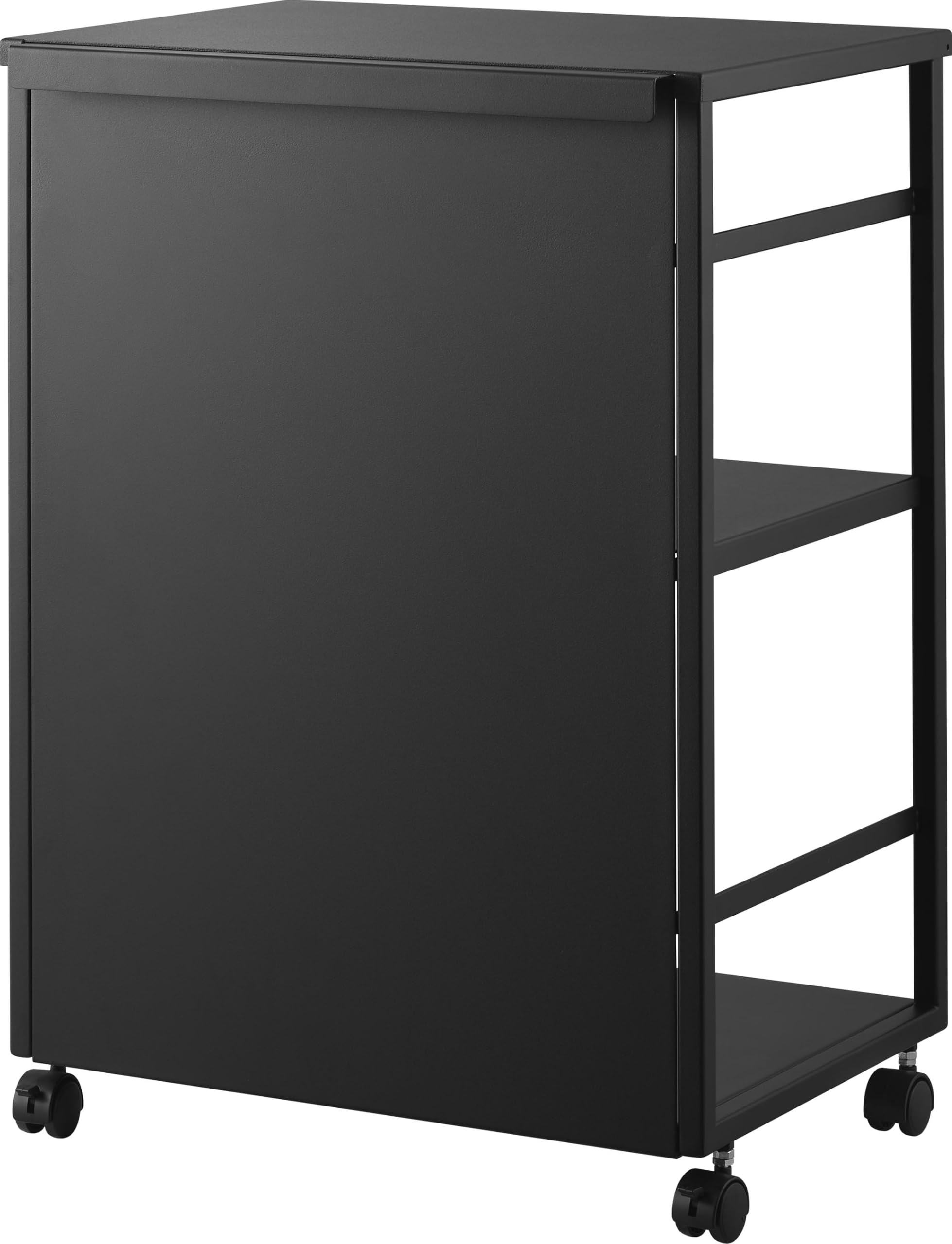 Amazon.co.jp: 山崎実業(Yamazaki) 目隠し ワゴン 天板付き ブラック