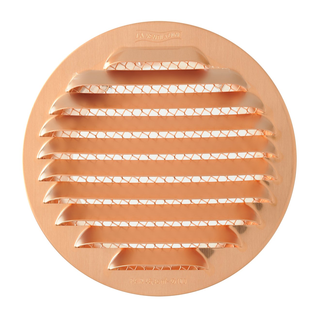 La Ventilazione Copper The Gtsr100r-Y Ventilation Grill Round Recessed, 125 Mm