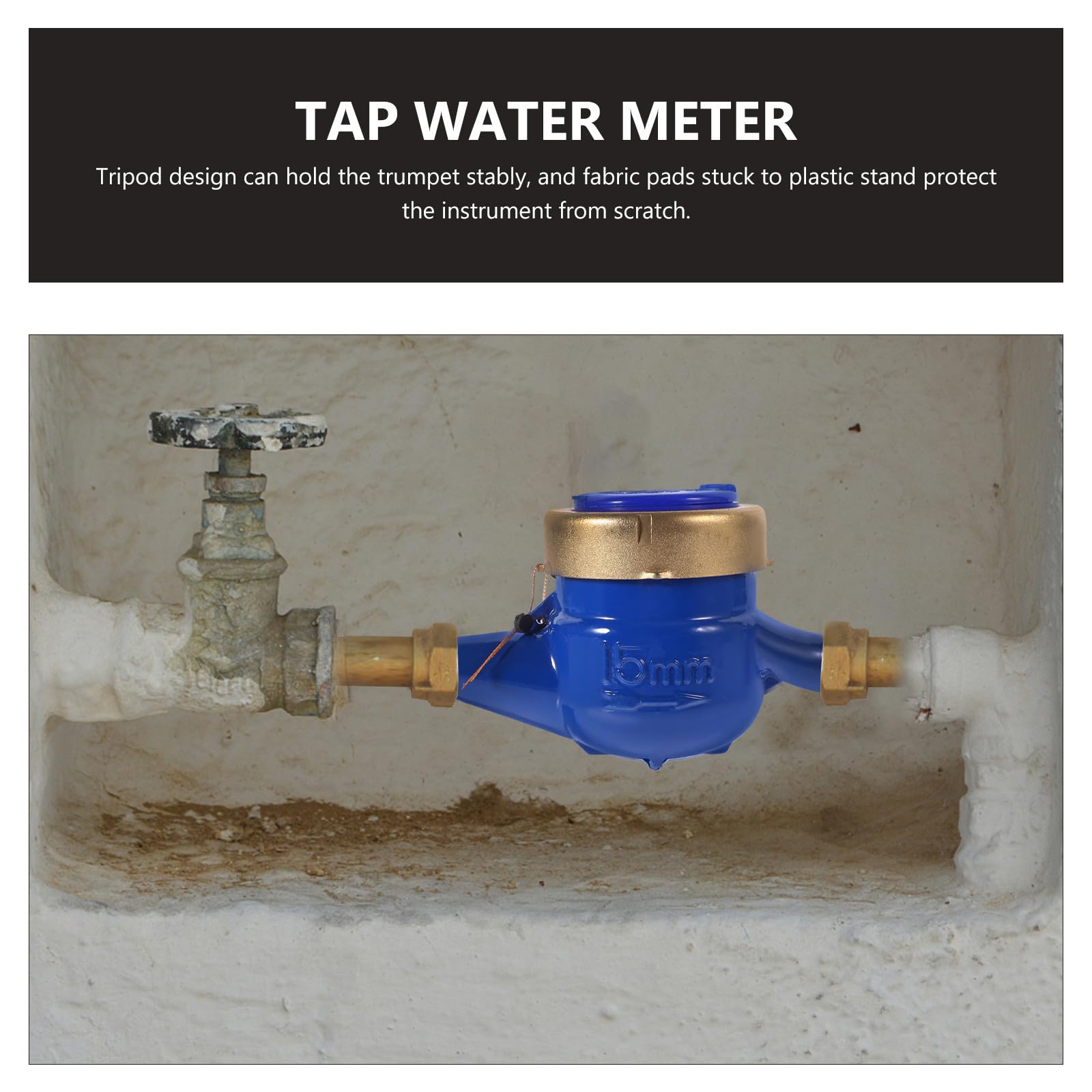 VILLCASE Medidor de Agua Dn15 de Metal Resistente Corrosión Cubierta Protectora, Fácil de Instalar para Medición Precisa en Hogares y Jardines Estilo Aleatorio