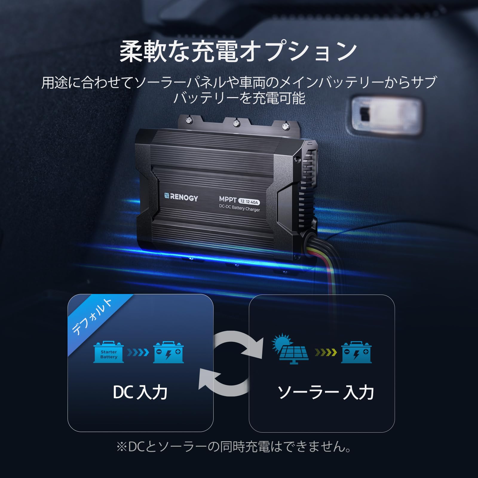 Amazon.co.jp: Renogy 12V 40A DC - DC 走行充電器 バッテリー
