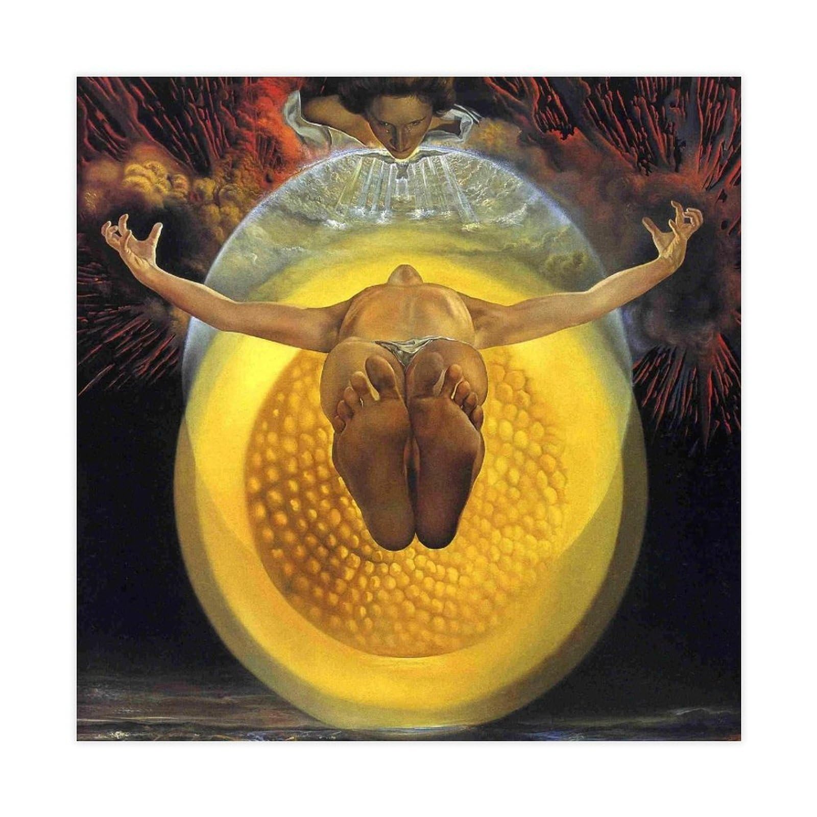 WCYB The Ascension of Christ by Salvador Dali Prints Posters Canvas Deco Paintings Wall Art For Office Unframe 24" L X 24" W