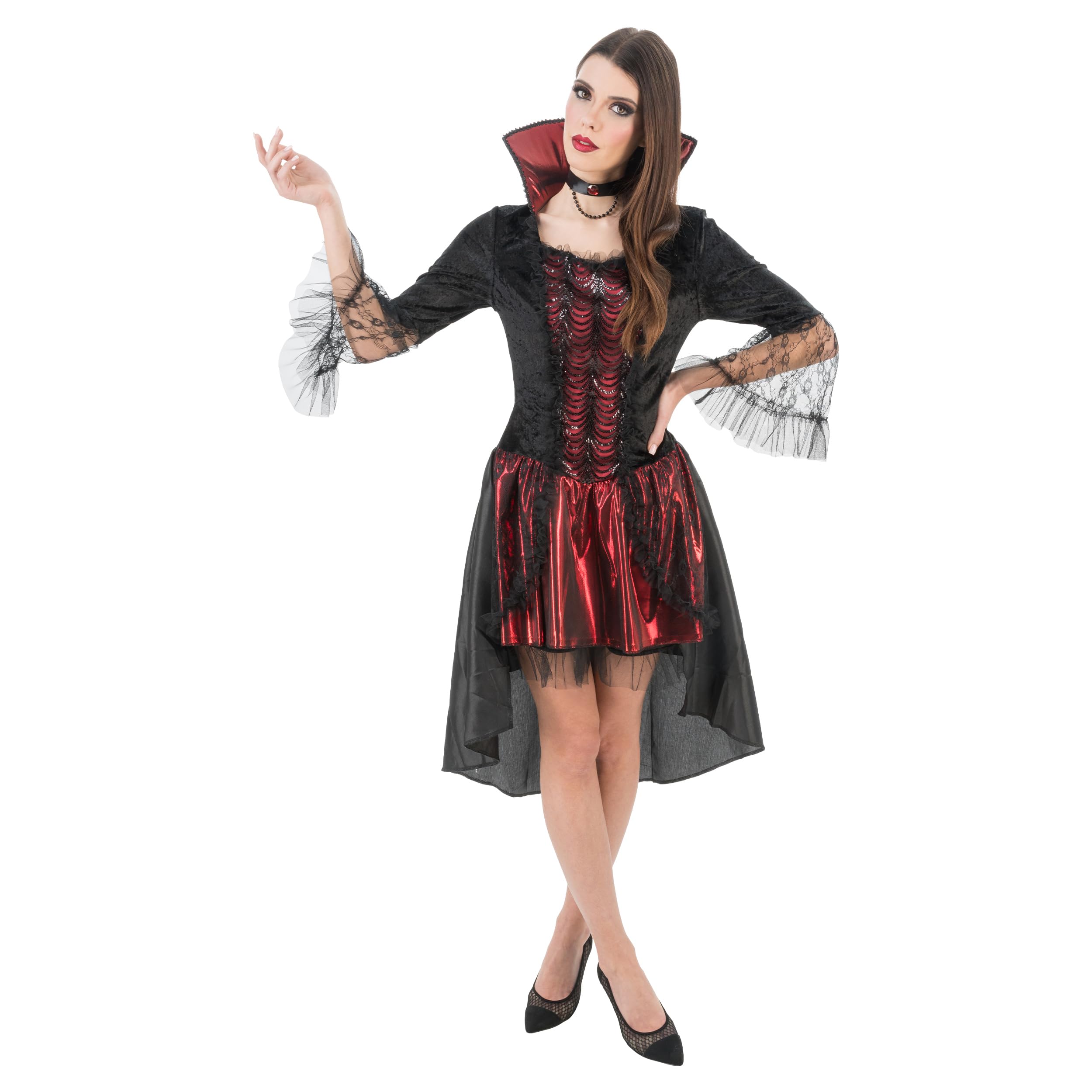 Chaks H4292L Kleid Vampire Dress, Multicoloured, L