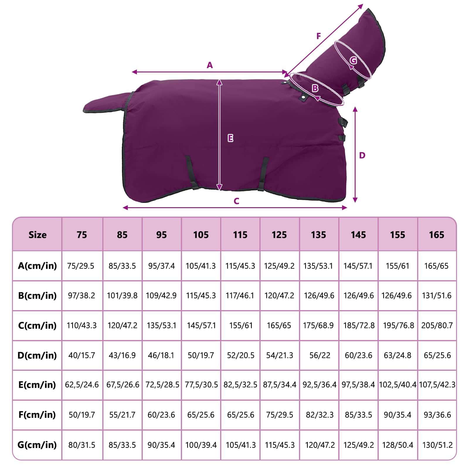 Manta para Caballo Verde Oscuro y Negro 165 cm Poliéster,Deportes,Actividades al Aire Libre,Equitación,Cuidado de Caballos,Mantas y Capas para Caballos,2.164kg-42013166