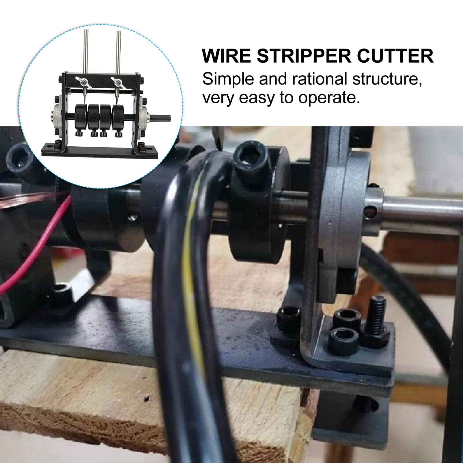 Outil Manuel de Dénudage de Fil en Fer Argenté, Portable et Simple | Usage Domestique, Structure Rationnelle, Commande Facile, Format Compact pour Bricolage et Atelier