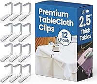 Vista 9 de 6 clips de mantel de picnic para mesas al aire libre, clip de mantel de acero inoxidable, se adapta a mesas de 1.9 pulgadas de grosor, abrazaderas