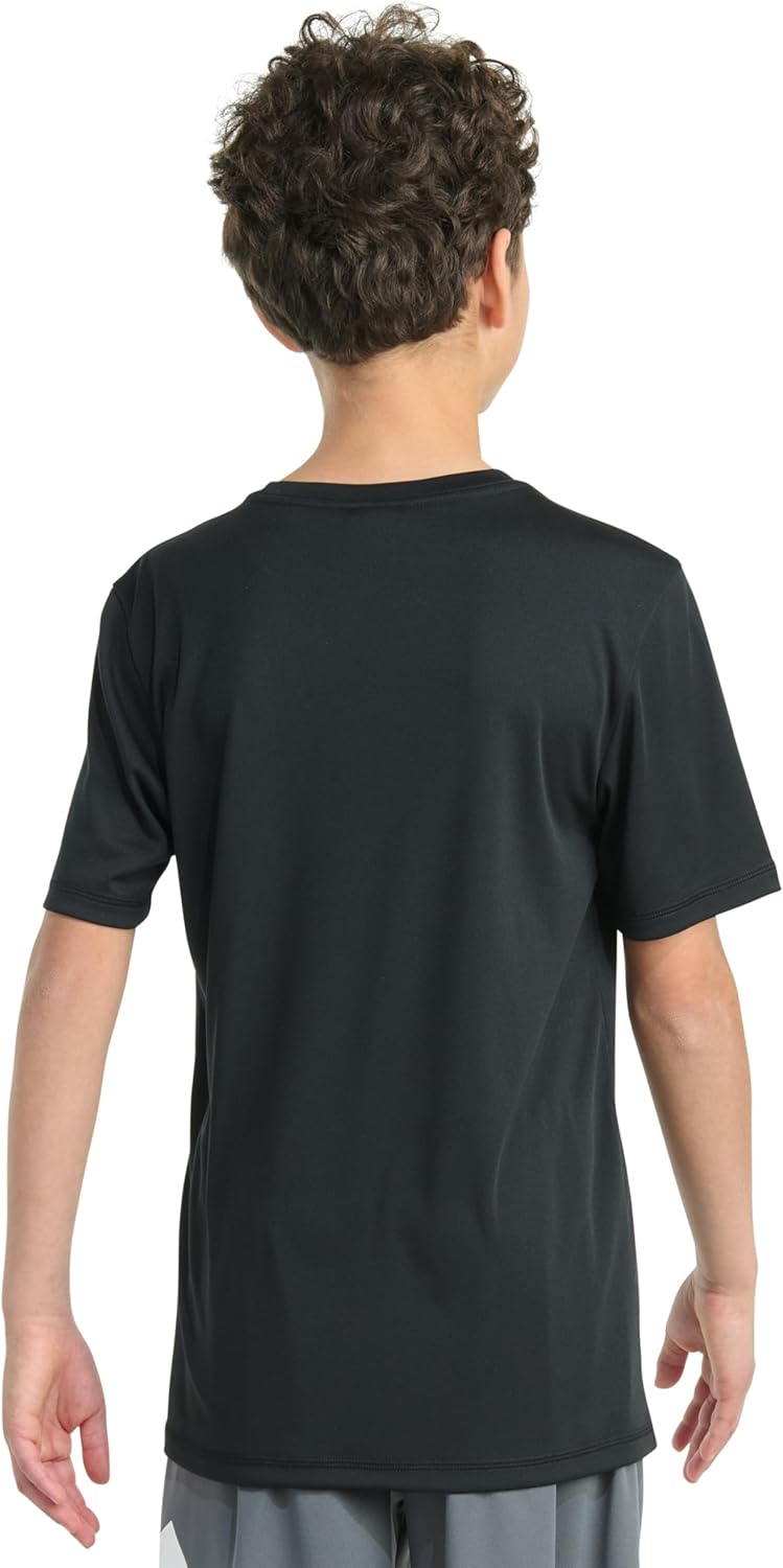 adidas Boys' Short Sleeve Polyester Athlete Tee - Image 4
