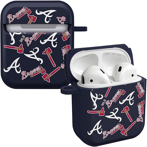 GAME TIME Atlanta Braves HDX - Funda compatible con Apple AirPods Gen 1 y 2 (Seleccionado)