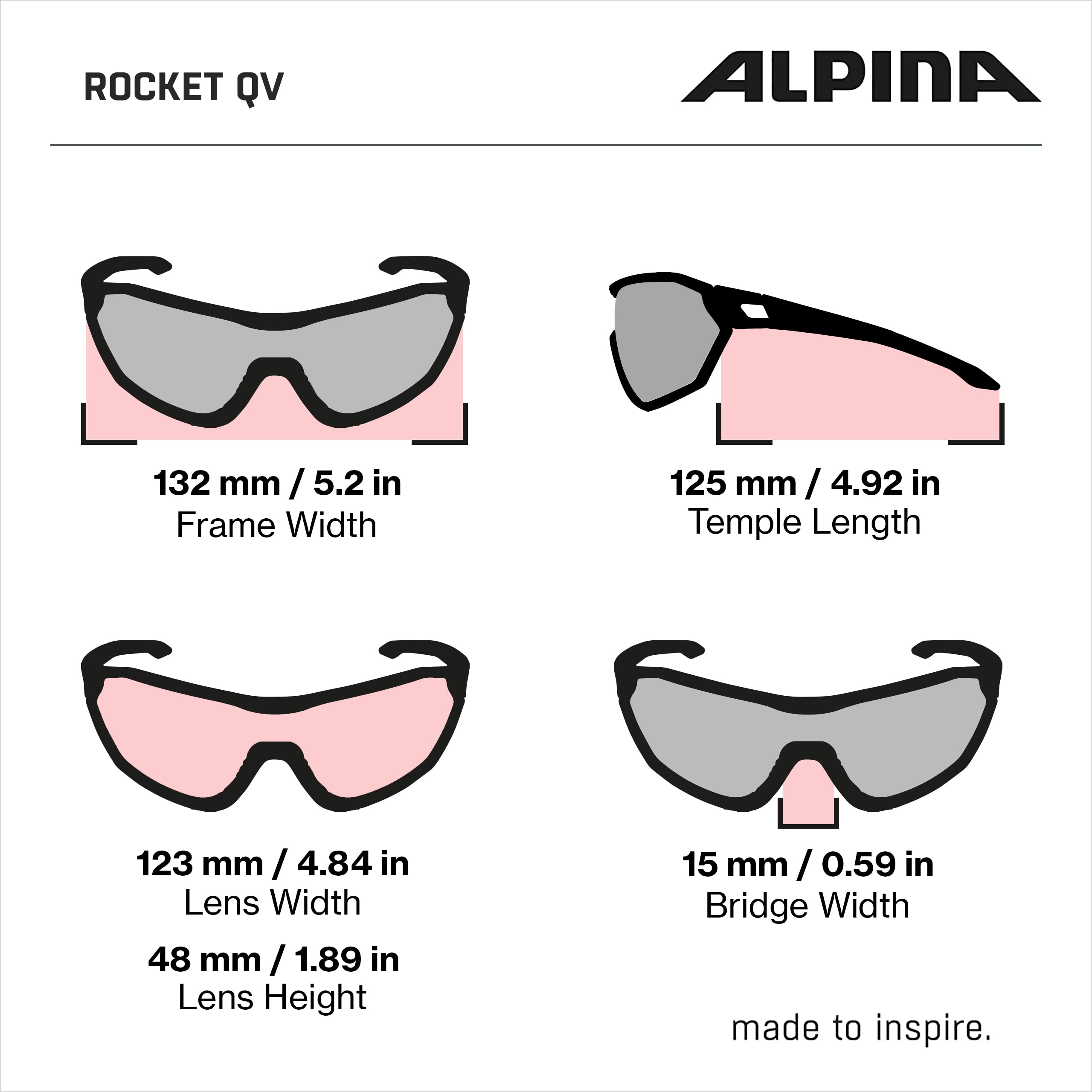 ALPINA Unisex - Dorośli, ROCKET QV Okulary sportowe, cool-grey matt/rainbow, One Size