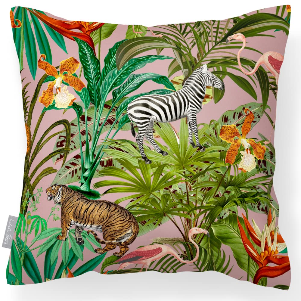 Izabela Peters Rosewater Outdoor Cushions Waterproof, 50 Cm, Filled Outdoor Cushion, Jungle Fusion - Garden Furniture Cushions, Outdoor Seat Cushions, Garden Chair Cushions