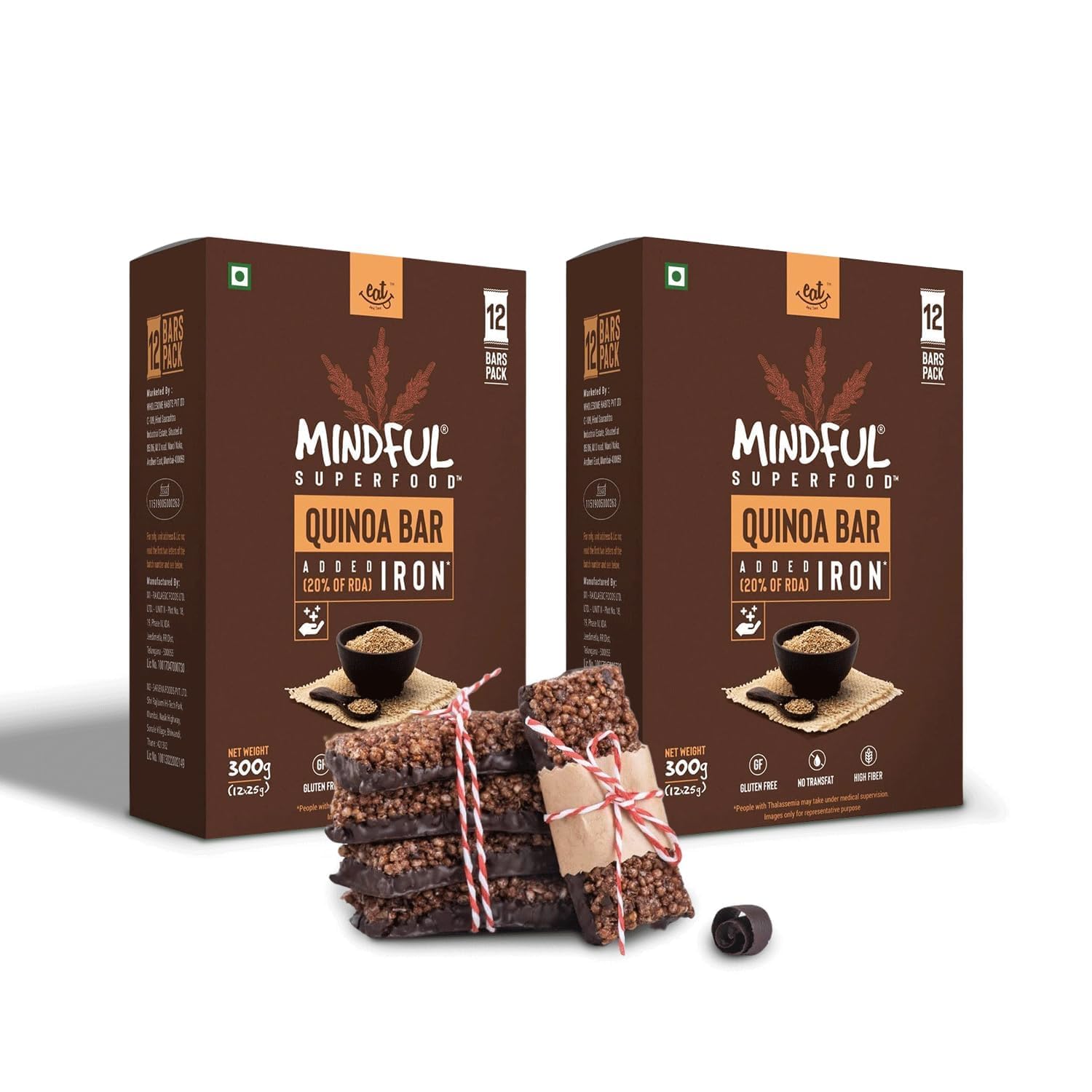 Eat Anytime Healthy Energy Quinoa Bar | Gluten Free & High Fiber | Energy Bar Sugar Free | High Protein Bar | Healthy Bar & Breakfast Protein Bar | Quinoa Bar/Energy Bar -600gm(24Pcs.of 25Gm)