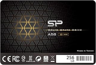 SP Silicon Power Ace A58 256GB 2.5 Inch SATA III SSD, 3D NAND with SLC Cache, Up to 500MB/s, Internal Solid State Drive for Desktop Laptop Computer