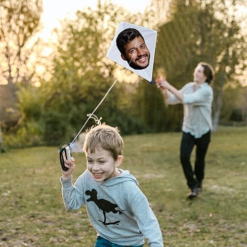 Miniatura 5 de WERWAES Cometa personalizada con recorte de cabeza grande, cometa personalizada con nombre de imagen, regalos divertidos de Navidad, cumpleaños,