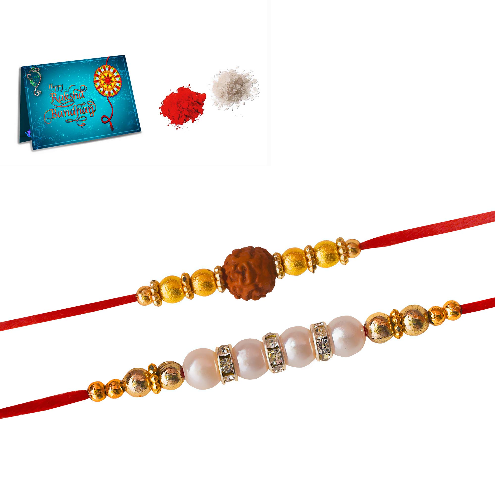 Suppro Best Rakhi for your brother Raksha Bandhan Gifts (2 Rakhi 1 Roli Chawal Set 1 Greeting Card) (B09BFDSF8V) Amazon Price History, Amazon Price Tracker