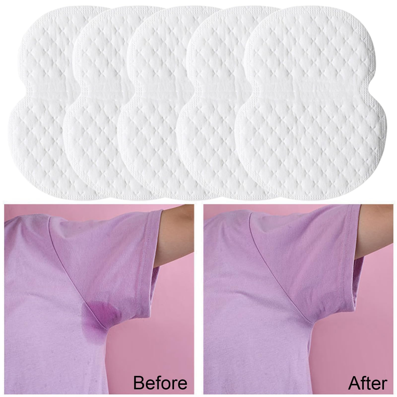 Almohadillas Sudor Axilas Mujer Hombre, 40 Piezas Almohadillas Protectoras para el Sudor, Antisudor Axilas Desechables