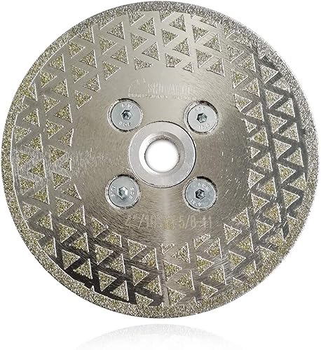 SHDIATOOL Disco abrasivo de diamante de 4 pulgadas para muela de corte de diamante recubierta de un solo lado de mármol de granito con eje de 58