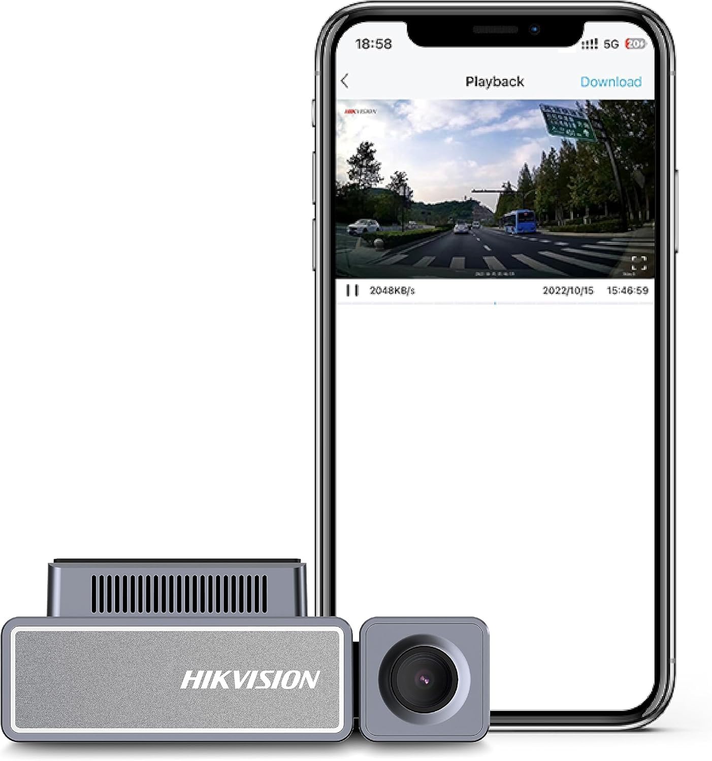 HIKVISION 4K Dual Channel Dashcam for car | ADAS Alerts | Voice Control | Night Vision F1.75 Aperture | G-Sensor | 143° Wide Angle | Loop Recording | Built in WiFi | Supports 256GB | C8(2CH)-image-24