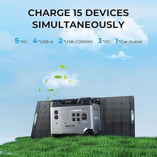 Miniatura 4 de OUKITEL P2001 Plus 2048Wh Estación de energía solar, 2400W generador solar