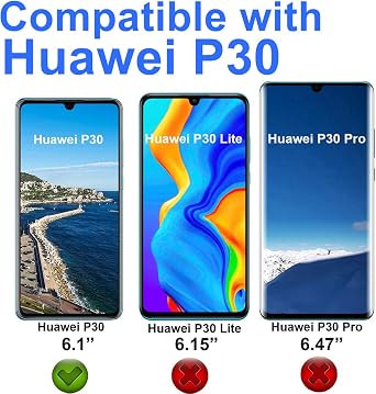 4youquality 3Pack Full Coverage for Huawei P30 Lite Screen Protector