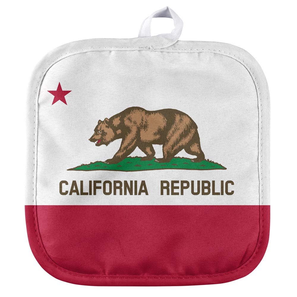 California Flag Pot Holder for Indoor/Outdoor Kitchen and BBQ