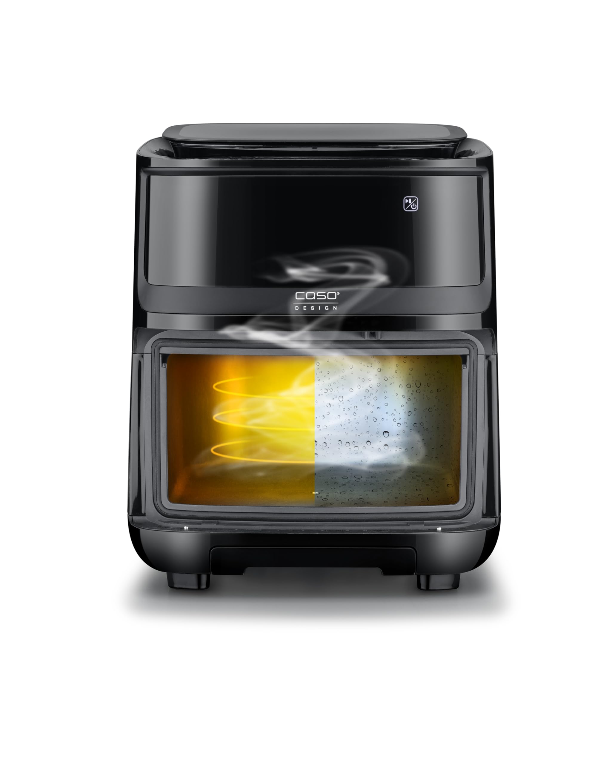 CASO AirFry & Steam 700 – Friggitrice ad aria calda e piroscafo – Il cibo diventa croccante all'esterno e succoso all'interno, extra grande volume del cestello 7 litri, piroscafo e aria fryer,
