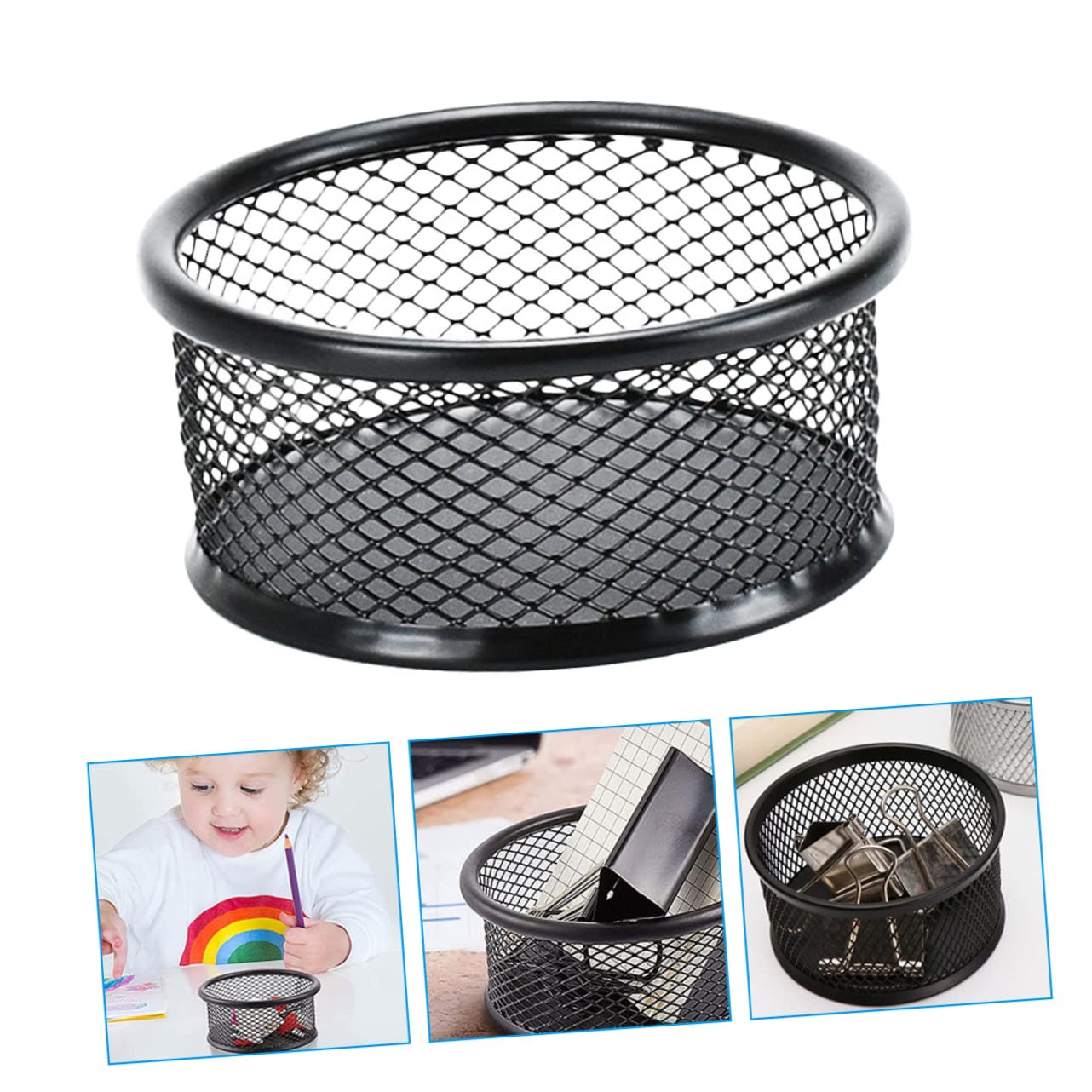 Housoutil 6 pcs Mesh Paperclip Holder Stylish Desk Organizer for Office School and Home Use Lightweight Storage for Paper Clips Binder Clips and Essentials