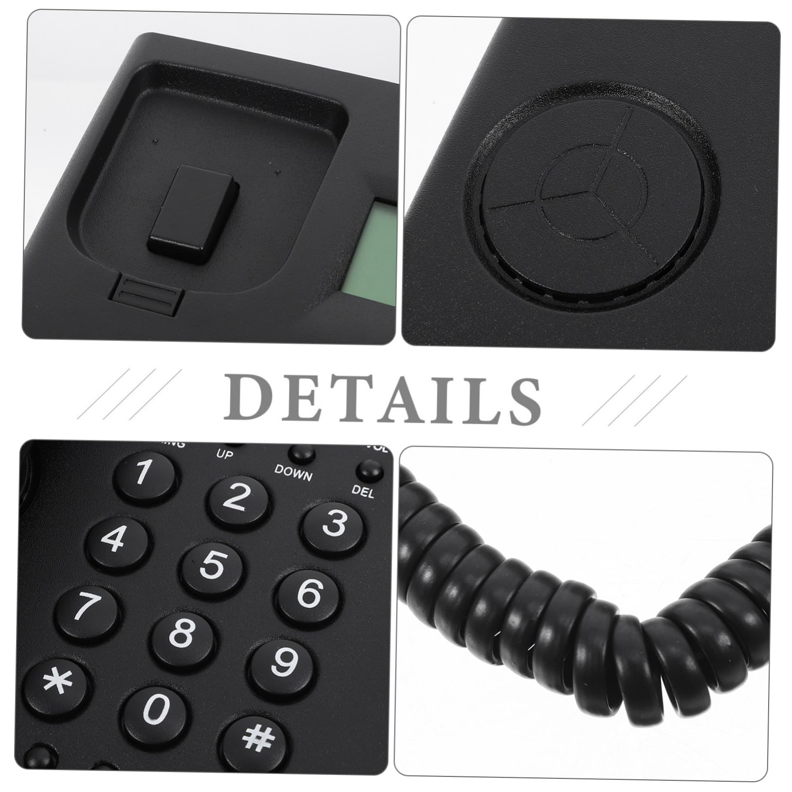 4 Set Telefono con per Anziani Grandi Display Chiamata Vivavoce per Hotel Telefono Affidabile e Facile da Usare
