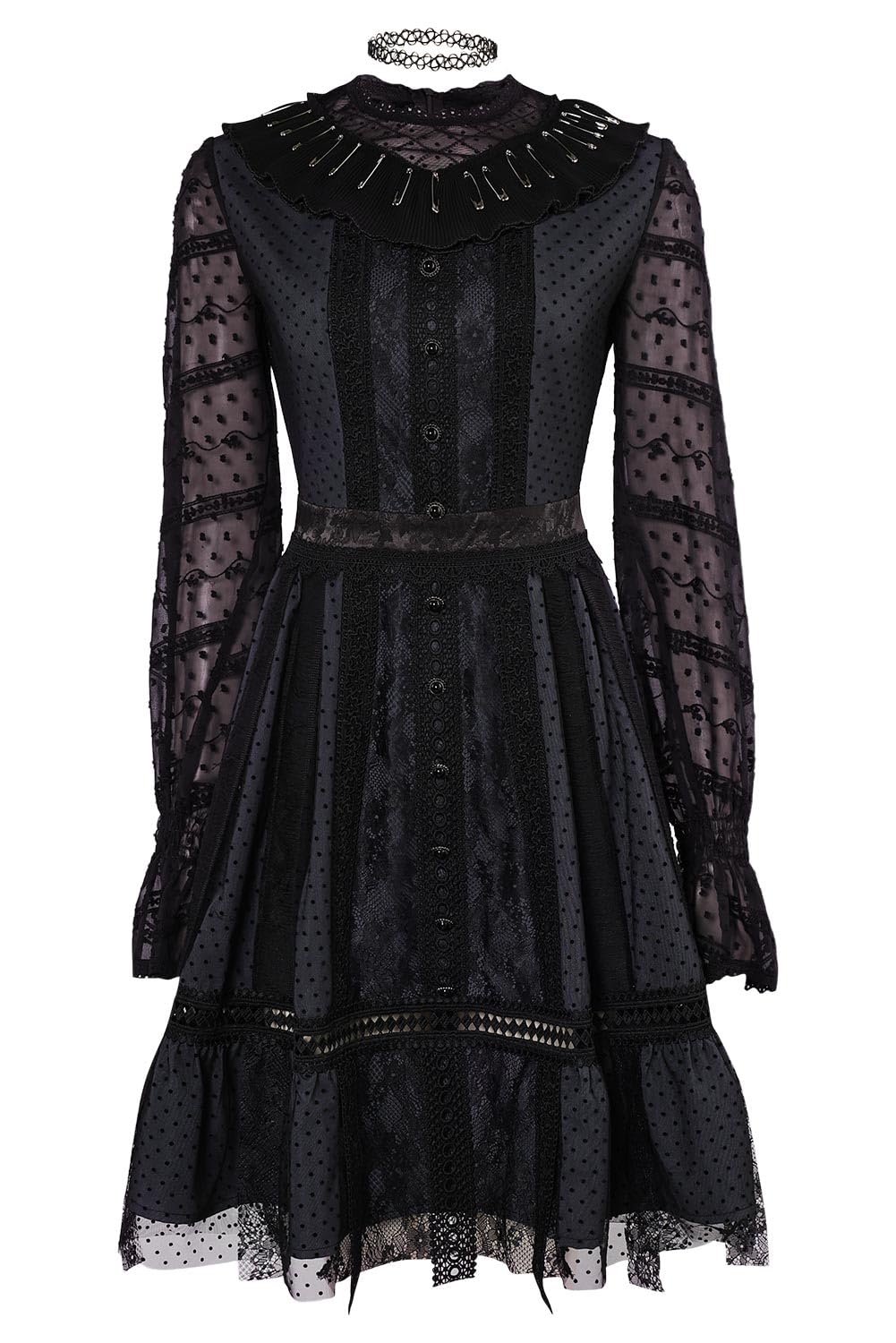 Lydia Deetz - Costume da cosplay da donna Beetle Lydia, nero, per Halloween, carnevale, set per adulti