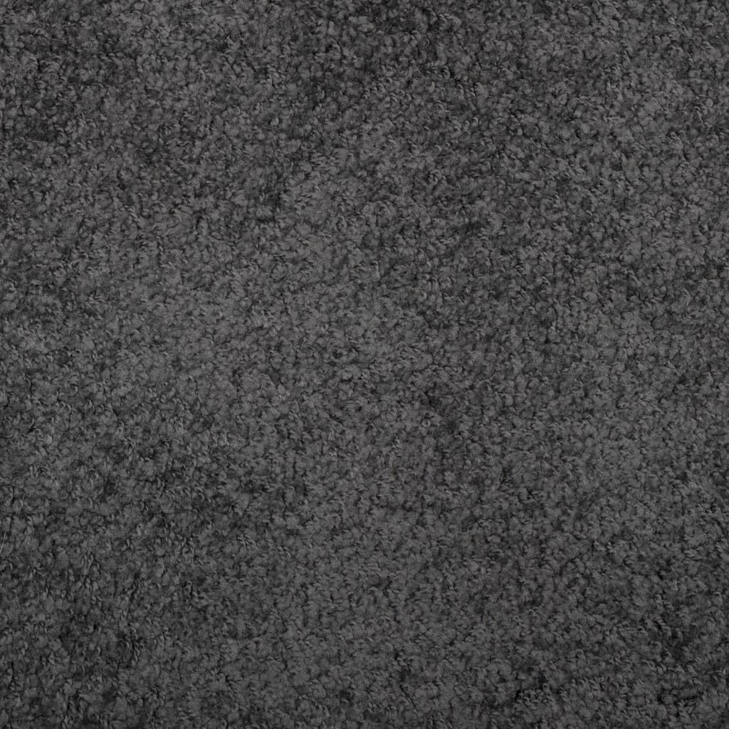 Tappeto shaggy, moderno, a pelo lungo, diametro 80 cm, 100% polipropilene, adatto al riscaldamento a pavimento, morbido e soffice, facile da pulire, per soggiorno, camera da letto, corridoio