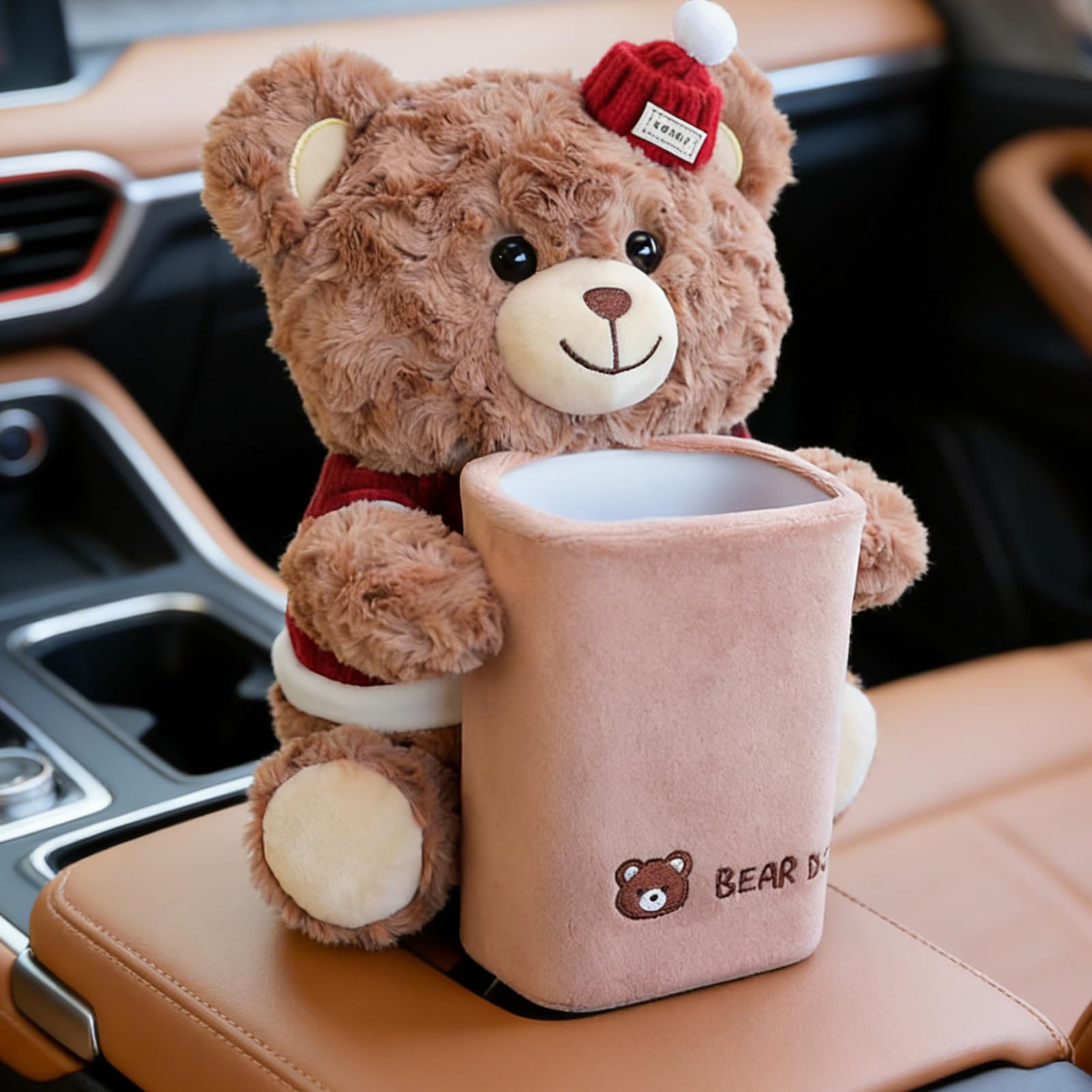 Amazon.co.jp: カーゴミ箱 2役クマのぬいぐるみ かわいい