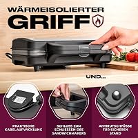 Profi Cook PC-ST 1092 XXL szendvicssütő rozsdamentes acél, tapadásmentes bevonattal 5