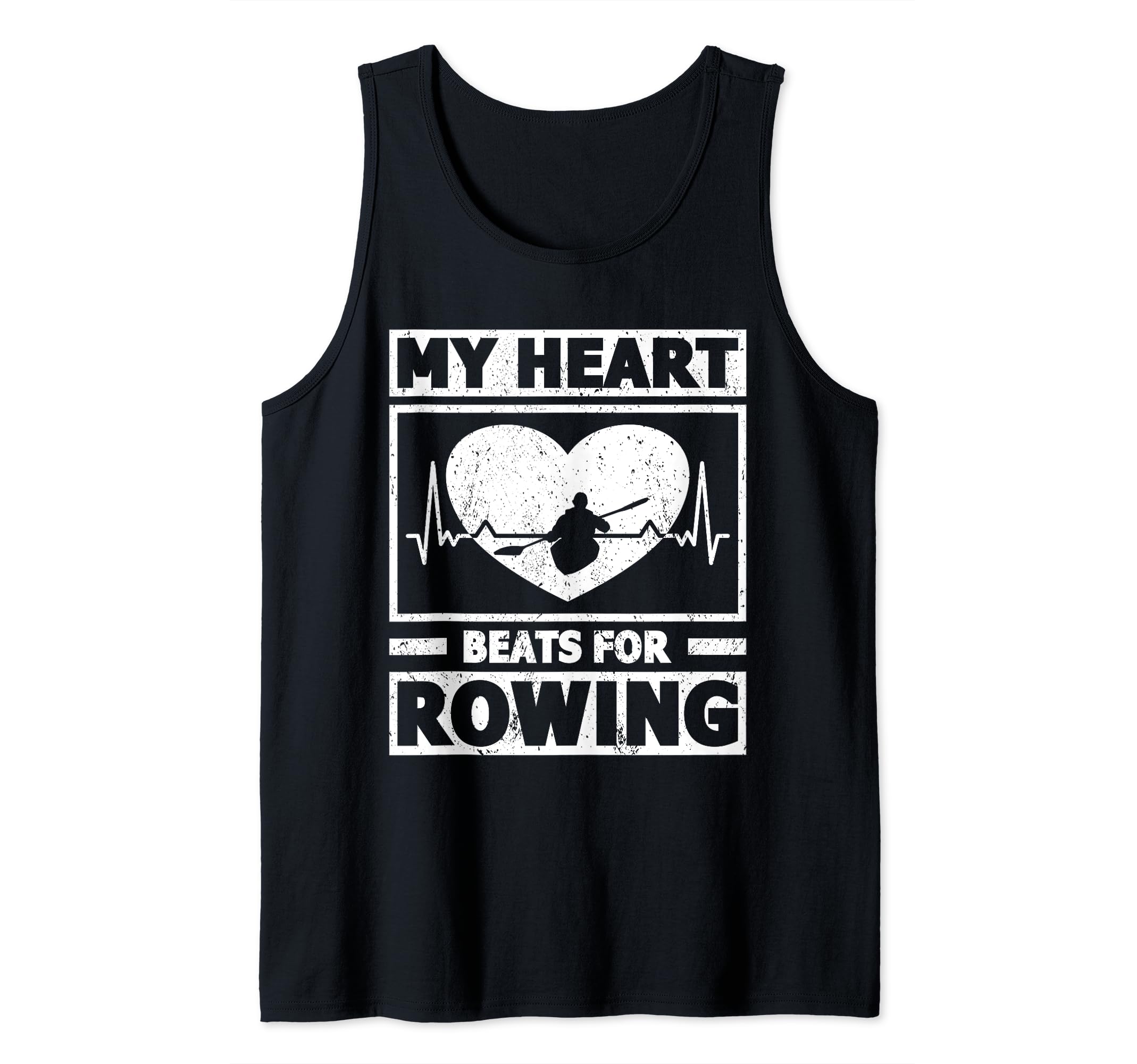 Sculling accessories for men heart beats for rowing & kayak Tank Top