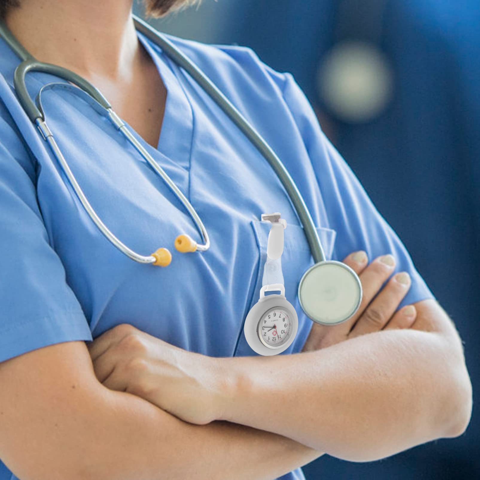 SHERCHPRY 10kawałki Zegarek Dla Pielęgniarek z Klipsem Wielofunkcyjny Zegar Medyczny Lekki i Poręczny Idealny Dla Lekarzy i Pielęgniarek Profesjonalny Dodatek Do Pracy