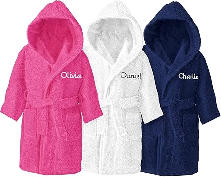 childrens towelling bathrobe