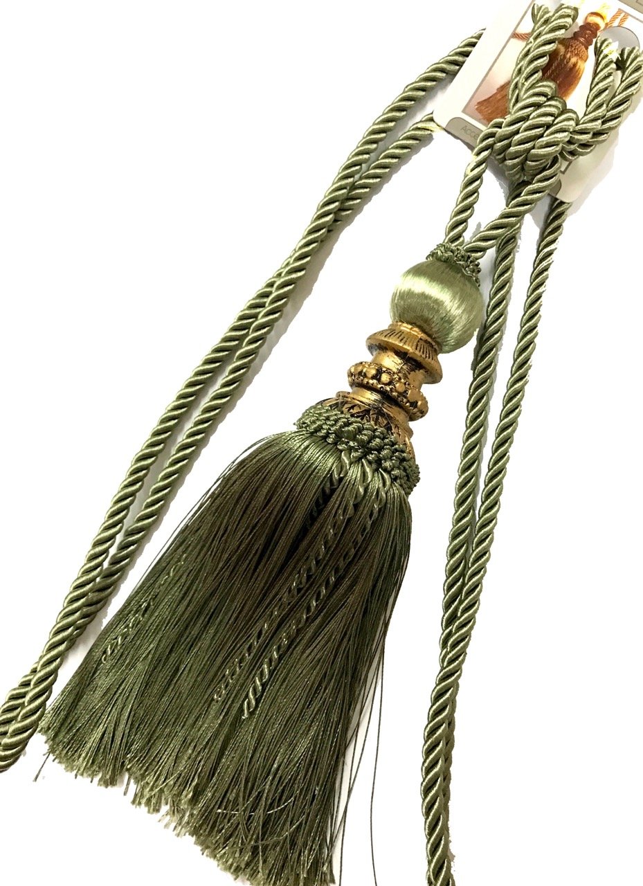 SALLY TEXTILES INC8304 Tassel Tieback with Resin, Sage