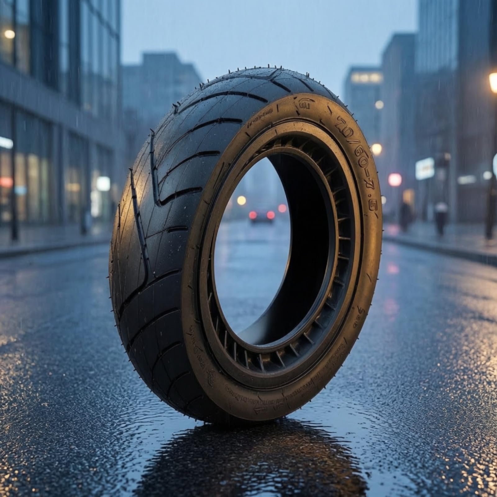 Generic Mozzo Ruota Scooter Ruota Cerchio Pneumatico Tubeless con Battistrada Largo Arrotondato Aderenza E Stabilità su Diverse Strade Materiali Resistenti