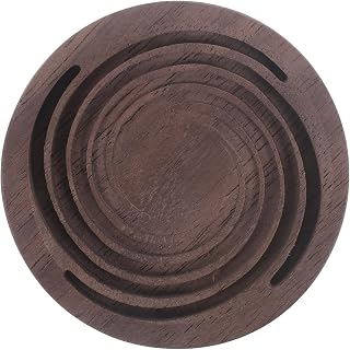 Car Wood Essential Oil Diffuser Natural Aromatherapy Round Diffuser for Home and Office Decor Smooth Polished Surface Wood Diffusing Adornment for Bedroom and Living
