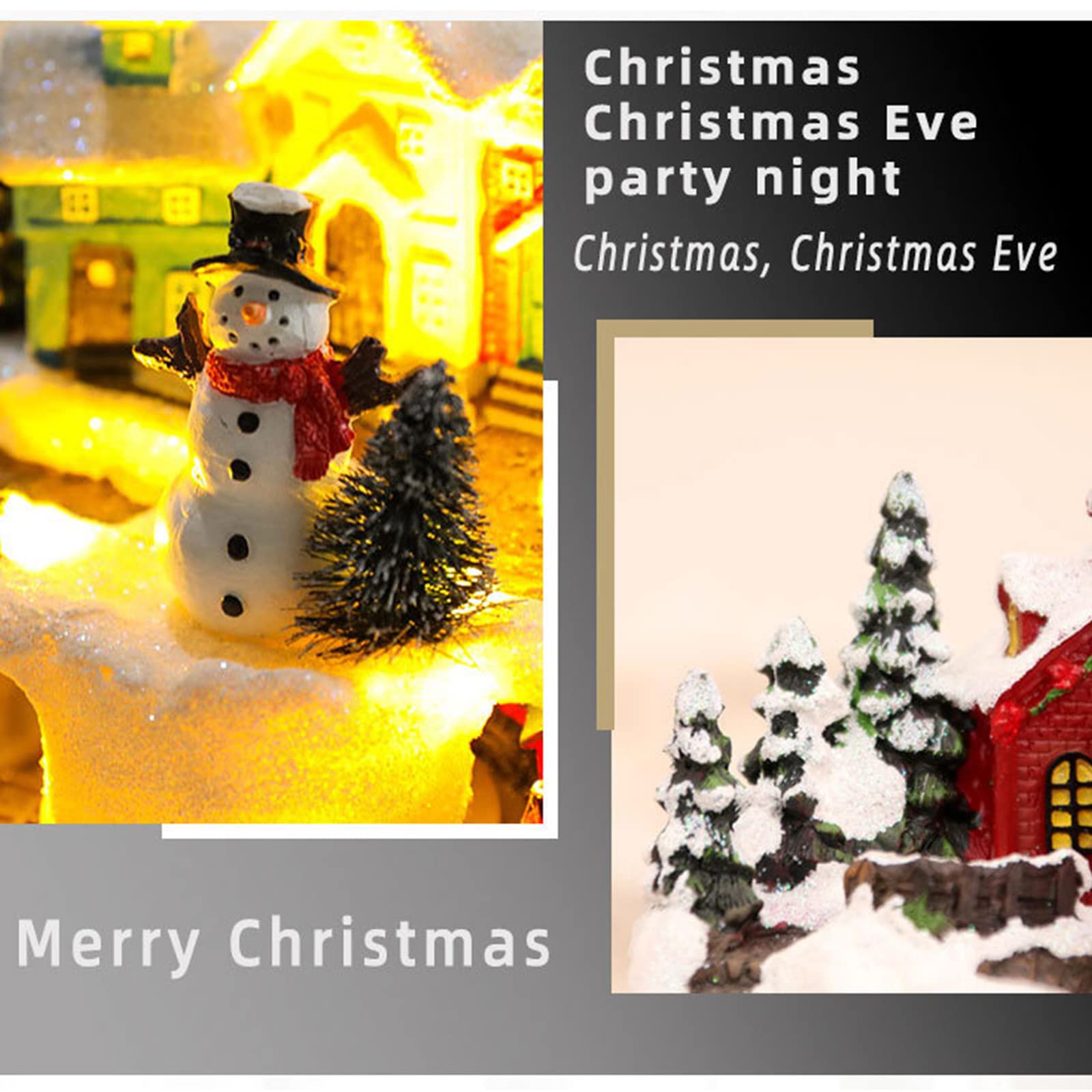 クリスマス ビレッジ ライト Amazon.co.jp: Xzmzbxzb クリスマスビレッジフィギュア LED