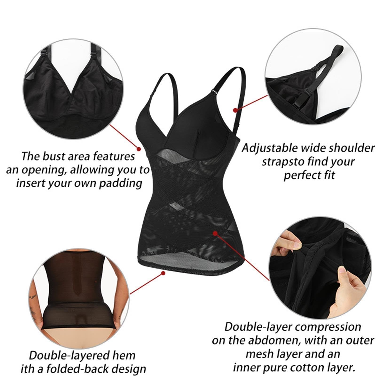 Reggiseno incorporato da donna, canotta, compressione, maglia incrociata