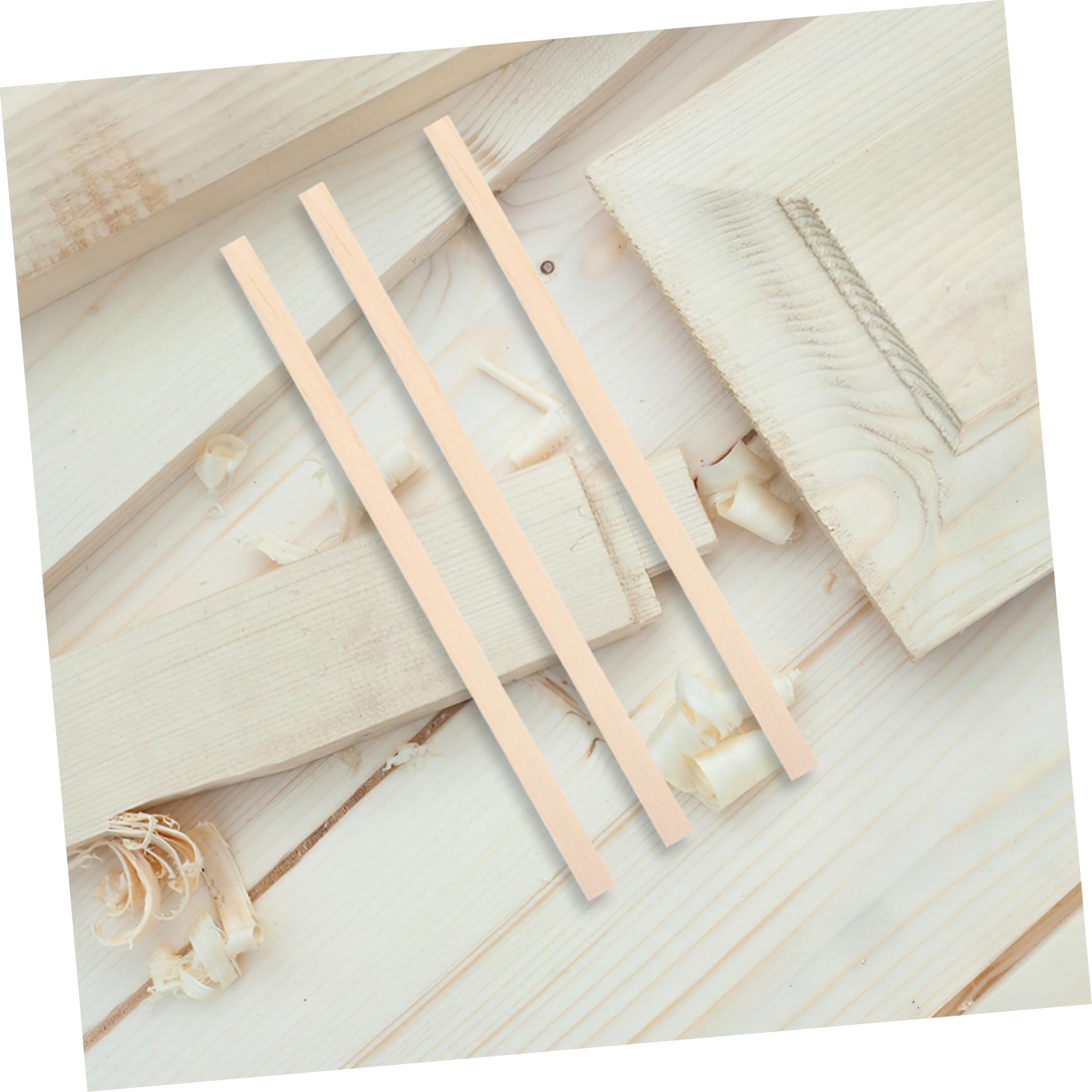 Quadratische Holzstäbe Flexibel zum Basteln 60 Stück Splintfrei aus Unbehandeltem Holz 25x1cm für Modellbau und Selbstgemacht Projekte
