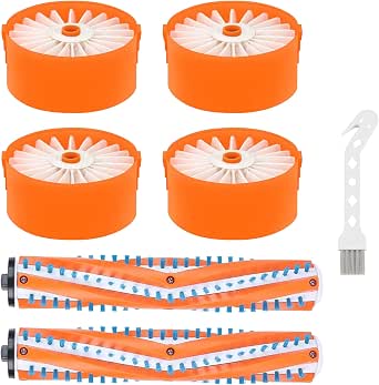 HUAREW Lot De 4 Filtres + Brosse Pour Aspirateur Black+Decker BSV2020 / BSV2020G / BSV2020P Powerseries – Rechange Haute Performance