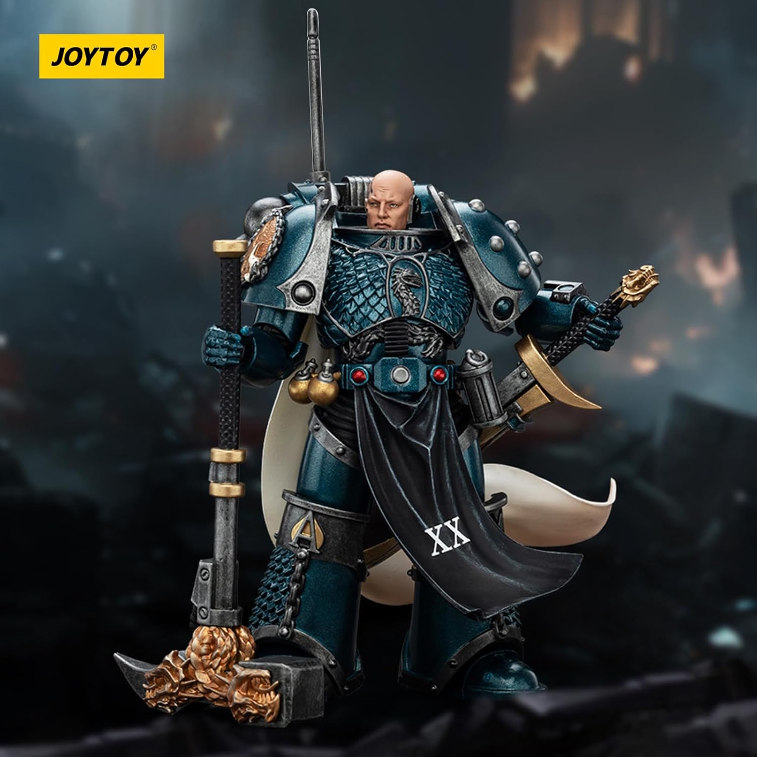JOYTOY Warhammer 40k Alpha Legion Harrowmaster Armillus Dynat 1/18 Action Figure Collect and Display Model