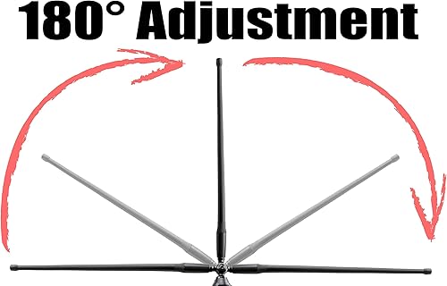 Miniatura 2 de AntennaMastsRus - Kit de antena AM-FM de goma negra marina de 15 pulgadas - para ATV, barco, cámper, Go Kart, autocaravana, pontón, RV, velero,