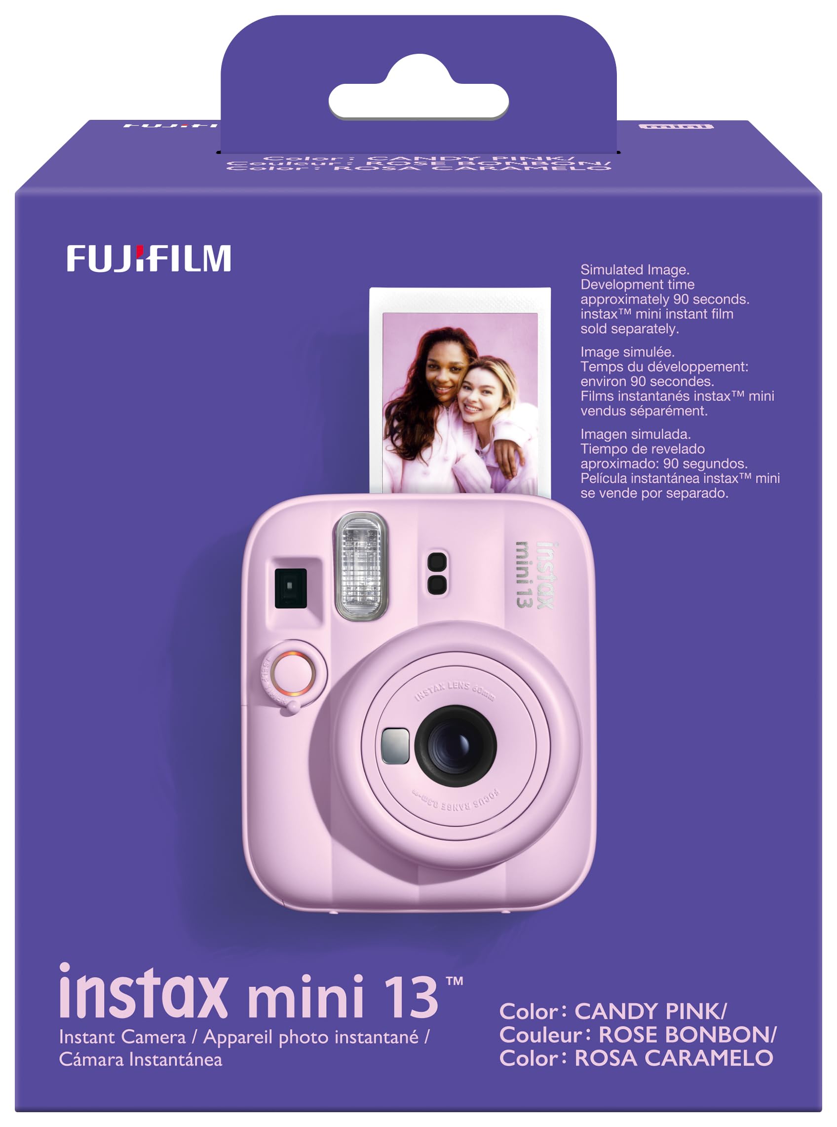 FUJIFILM instax mini 13 Sofortbildkamera Candy Pink Selfiespiegel Nahaufnahmemodus automatische Belichtung